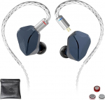 Hidizs MP145 In-Ear Monitor k&otilde;rvaklappide kaabel, WDC Coengineered, 14,5 mm IEMs Wired Earphones, Flight Aluminium, muusikutele, sisaldab 3 komplekti vahetatavat h&auml;&auml;lestusfiltrit, 3,5 mm pistik, sinine