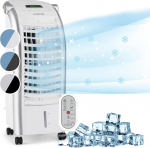 Klarstein Maxfresh 3-in-1 mobiilne kliimaseade: 55 vatti, 444 m&sup3;/h, 4 kiiruse seadistust, v&otilde;nkumine, 51 dB, taimeri kuni 15 h, veepaak: &otilde;hujahuti, ventilaator ja &otilde;huniisutaja: 6 liitrit, valge