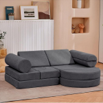 jela laste diivan, 14-osaline laste m&auml;ngusohva diivan lastele, modulaarne laste diivan vahust, m&otilde;nus nurgas lastetoas, m&auml;ngimiseks, loominguks, magamiseks (s&uuml;si)