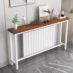 Generisch Moderner Konsolentisch f&uuml;rs Wohnzimmer - Schmaler Eingangstisch mit Ablagef&auml;chern, verstellbaren F&uuml;&szlig;en, Sofa-R&uuml;ckwandregal, Konsolentisch im Industriestil