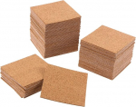KONTONTY Pack of 36 Self-Adhesive Cork High Cups Pin Board for Wall Safety Pins Pen Coasters Heat Resistant Cork Plates Self-Adhesive Spacers Made of Cork Strips Bamboo