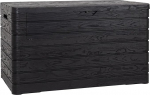 Toomax Dolomiti 970L t&ouml;&ouml;riistakast 146 x 82 x 85 cm puidu v&auml;limusega must, valmistatud vastupidavast plastikust UV-kindel auk tabaluku jaoks v&auml;ljas.