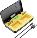 ENEGON NP-FW50 Dual Battery Storage Charger for Sony Alpha Camera A6400 ZV-E10 A6000 A6100 A6500 A6300 A7 A7II A7RII A7SII A7S A7S2 A7R A7R2 A5100 RX10 Camera