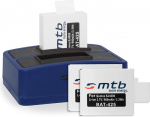 3 akut + topeltlaadija (USB) Qumox SJ5000(+), SJ5000X, SJ4000(+) / SJCam M10(+), X1000 jaoks. - Sisaldab Micro USB kaablit