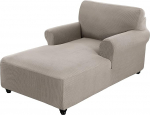 Arm Chaise Lounge Chair Stretch Diivan Slipcover elutuppa Double Arm Lounge Chair m&ouml;&ouml;bli kaitsja magamistoas masinpesu (Taupe)