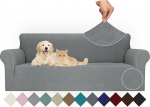 JIVINER Stretch Diivan Covers Oversized 1 Piece 4 Seater Couch Cover Jacquard Universal Diivan Covers for Extra Large Funktsionaalsus kaitse lastele lemmikloomadele (XL, Light Grey Diamond)