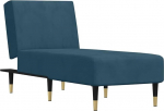 vidaXL Chaise Longue, diivan 3 asendis istumiseks, l&otilde;&otilde;gastumiseks, magamiseks, reguleeritav, diivan elegantses v&auml;limuses, lamamistooli diivanvoodi, Lounge diivan, lamamistooli diivan, sinine sametist