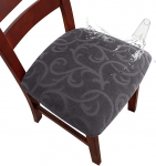 Genina tooli istmekatted, veekindlad s&ouml;&ouml;gitooli katted, 4 t&uuml;kki, Stretch istmekatted s&ouml;&ouml;gitoa tooli kaitsja Slipcover k&ouml;&ouml;gi hotelli jaoks (4, Floral Dark Grey)