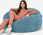 Lounge Pug, Mammut diivan Bean Bag XXL hiiglaslik tool Pom Pom t&uuml;rkiissinine