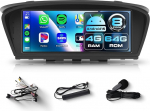 VECHTEL Autoradio 8 Kern 4G+64G Android 15 f&uuml;r BMW 5er E60 2009-2010 (CCC-System), 8.8 Zoll HD puuteekraan koos Carplay Android Auto GPS Wi-Fi DSP Bluetoothiga