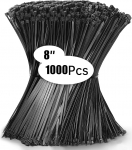 Pakett 1000 200 x 4,8mm must 23kg professionaalne kaablisidemed vastupidav UV-kindel h&auml;sti valmistatud kaablijuhtimine aiandus t&ouml;&ouml;koda