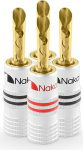 Nakamichi 24K kullatud banaanipistik 12AWG - 18AWG m&otilde;&otilde;tmed 4mm k&otilde;lariv&otilde;imendi Hi-Fi AV vastuv&otilde;tja Stereo kodukino helikaabli pistik BFA pistik 4 Pack (2 paari)