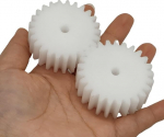 Plastist mootorratta hammasratas, 2 t&uuml;kki, moodul 1.5, 25 hammast, spiraalratas, 41mm l&auml;bim&otilde;&otilde;t, 15 paksus, puur 4-15 (8mm puur)