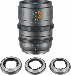 SIRUI VP-1 Vision Prime 1 T1.4 Full Frame Cine Lens Kit, 24 mm Cinema Lens with Manual Focus and Pre-Installed E-Mount, Interchangeable RF/Z/L Mounts (Metal Grey)