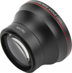 55mm 0.43X professionaalne HD-laia nurga kaamera objektiiv, optiline klaaskattega objektiiv eemaldatava makroobjektiiviga, &uuml;hildub k&otilde;igi 55mm keermega objektiividega, portreede jaoks