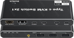 INF 2 in 1 v&auml;ljundiga USB-C KVM l&uuml;liti 8K@60Hz 4K@120Hz Windows 11/10/8/7/Vista/XP, Mac OS X 10.9, &uuml;hildub Thunderbolt 3 ja Thunderbolt 4 s&uuml;steemidega