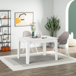 Megaron kaasaegne pikendatav laud valge lehtpuu 120 x 80 cm