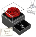 Emadep&auml;eva kingitused emale, Igavene t&otilde;eline roos Igavene roosililled kingitused emale, parim ema maailmas, igavene roos koos ema kaelakee, s&uuml;nnip&auml;evakingitused emale, emadep&auml;eva roosi kingitus