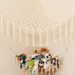 Cuddly Toy Storage Net, Macrame Stuffed Toy Hammock, lastetoas rippuv m&auml;nguasjade korraldaja pluusi m&auml;nguasjade ja karude jaoks