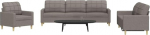 ShGaxin 3-TLG. Sofagarnitur Taupe Stoff, Loungesofa, Diivanid ja diivanid, Relaxsofa, Couch f&uuml;r Wohnzimmer - 3278294