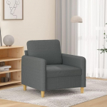 Sessel Dunkelgrau 60 cm Stoff, Polstergarnitur Lounge Diivan Wohnlandschaft Sofagarnitur Geeignet f&uuml;r Wohnzimmer Wohnung Schlafzimmer Hotel