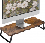 Monitori aluse t&otilde;stuk puidust arvutialus laua jaoks Puidust ja terasest mitmeotstarbeline lauaarvuti hoidmine s&uuml;learvuti t&otilde;stuk laua riiul arvutile s&uuml;learvuti PC printerile 55 x 24 x 9 cm