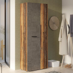 Forte NET106 kapp 70 180 mitmeotstarbeline kapp, tolmukapp, hoiuruum, p&ouml;&ouml;rduksega kapp, 2 ust riiulitega, betoon/puidu dekoor Vintage Oak, 27" lai x 71" k&otilde;rge x 14,5" s&uuml;gavus