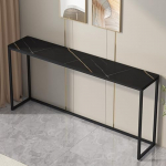 Konsoollaud, kitsas diivanilaud, sissep&auml;&auml;sulaud, metallist raamiga kohvilaud, kivilaud fuajee, akentseeritud koridorilaud elutuppa (must, 100cm)