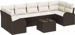 Rantry 8-teiliges Garten-Sofa-Set mit Kissen in Braun aus Poly-Rattan Gartenlounge Model3345958