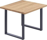 LAMO Manufaktur LBG-01-A-002-7016L S&ouml;&ouml;gilaud, k&ouml;&ouml;gilaud, laud, kohvilaud t&auml;ispuidust, 60 x 60 x 76 cm (B x L x K), Loft, naturaalne/antratsiit,