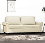2-kohaline diivan Kahekohaline diivan Diivan Lounge diivan Pehmendusega diivan Relax diivan K&uuml;lalissuvila Diivan Diivan elutuppa K&uuml;lalistetuba Magamistuba Cream 140 cm Faux Leather