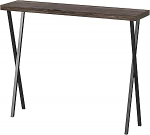 T&ouml;&ouml;stuslik konsoollaud, koridoririiul kitsas, 80 cm k&otilde;rge sissep&auml;&auml;sulaud koridori, k&ouml;&ouml;ki, elutuppa, X-kujulised raudjalad, puidust pealispind (100 x 20 x 80 cm / 39 x 8 x 31 tolli)