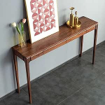 Talumajapidamise konsoollaud 2 sahtliga - kitsas sissep&auml;&auml;sulaud, rustikaalne puidust diivanilaud elutuppa ja esikusse (140cm) - stiilne ja funktsionaalne m&ouml;&ouml;bel