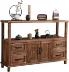 Eingangstisch, Moderner Eingangsschrank und Sideboard - Wohnzimmer-Sideboard, Massivholz, Braun Konsolentisch