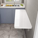 Wandmontierter Klapptisch f&uuml;r Zuhause, B&uuml;ro, K&uuml;che, Waschk&uuml;che, Multifunktions-Schreibtisch f&uuml;r Laptop, Schreiben, Essen, 4 Farben erh&auml;ltlich (Wei&szlig; 120 x 30 cm)