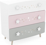 habeig Laste kapp Sky Stars lastetuba kapi printsess Sideboard sahtli uksega suur (roosa/valge/hall #443)