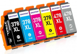 SINOPRINT 378XL 478XL printerikassetid &uuml;hilduvad Epson 378 XL 478 XL kassettidega Multipack Expression Photo HD XP-15000 XP15000 (1 punane, 1 hall, 1 must, 1 ts&uuml;aan, 1 magenta, 1 kollane)