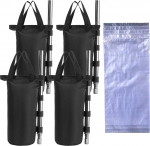 Katuse kaalukottide komplekt koos vee hoiukottidega Gazebo, telk, telk, telk, autovarjualune, 4 Pack Sandbags ja 4 Pack Water Bags, must (must, R-4PCS)