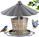 Hanging Bird Feeder with Stand, Weatherproof, Hanging Bird Feeder, High Capacity Bird Feeder, Suitable for All Garden Birds