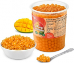 INSPIRE FOOD Bubble Tea Beads Mango Bubble Tea jaoks, Popping Boba Beads, Tapioka puuviljahelmed ja Boba helmed - 100% vegan ja gluteenivaba, ilma kunstlike v&auml;rvaineteta, 1 kg