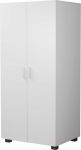 URBNLIVING Orlando Wooden Wardrobe with 2 Doors for Kids Bedroom Storage Bar Clothes (White)