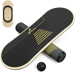Sportneer Balance Board - 7 Modes Wobble Board Indoor Board Skateboard Surf koos reguleeritavate stopperitega - puidust - Scooter ja 7,1 cm pall kaasas