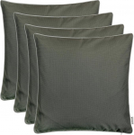 Brandsseller Outdoor Garden Cushion, Decorative Cushion with Piping; Yarn-Dyed Plain, Dust-Repellent, Water-Repellent, Zip; Size: 45 x 45 cm.