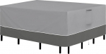 Easy-Going Patio Furniture Cover Rectangular Outdoor Table Chair Set Waterproof UV Resistant Outdoor 110 x 84 Inch Grey/Dark Grey