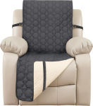 DEARTOWN Veekindel diivanikate Recliner Chair Slipcover, Non-Slip Deck Chair Slipcover, m&ouml;&ouml;bli kaitsja, pestav diivanikate koerale lastele, tumehall, 23-tolline keskus