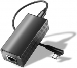 Revotech PoE to TypeC adapter konverter, POE sisend USB C 5V/3A 9V/2.5A adaptiivne v&auml;ljund Ethernetiga, IEEE802.3af/at, juhtmega lairiba&uuml;hendus ja PD laadimine telefonile/lauaarvutile/lauaarvutile (PD2CAT)