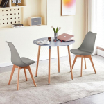 S&ouml;&ouml;gilaud koos 2 tooliga, s&ouml;&ouml;gitoagrupp, 80 cm, &uuml;mmargune k&ouml;&ouml;gilaud ja 2 s&ouml;&ouml;gitooli komplekt elutuppa, k&ouml;&ouml;ki, kontorisse (hall laud + 2 halli tooli)