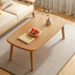 Kokkupandav kohvilaud t&auml;ispuidust, madal elutoa laud jaapani stiilis v&auml;ikestesse ruumidesse, naturaalne puidust teelaud elutuppa, koju, minimalistlik disain (naturaalne, 80 x 55 x 44 cm)