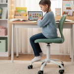 FurnitureR laste t&ouml;&ouml;laua tool, reguleeritava k&otilde;rgusega p&ouml;&ouml;rlev tool v&auml;ikese auguga seljatoe disainiga, sobib lasteaeda v&otilde;i &otilde;ppetuppa, Molandi roheline