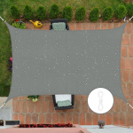 Cekene Sun Shade Sail veekindel 2x3M, Hall ristk&uuml;likukujuline varjupurje koos tasuta silmusega, k&otilde;rge tihedusega UV-blokkide varjualune, mis on vastupidav v&auml;litingimustes Patio Gardeni basseinile